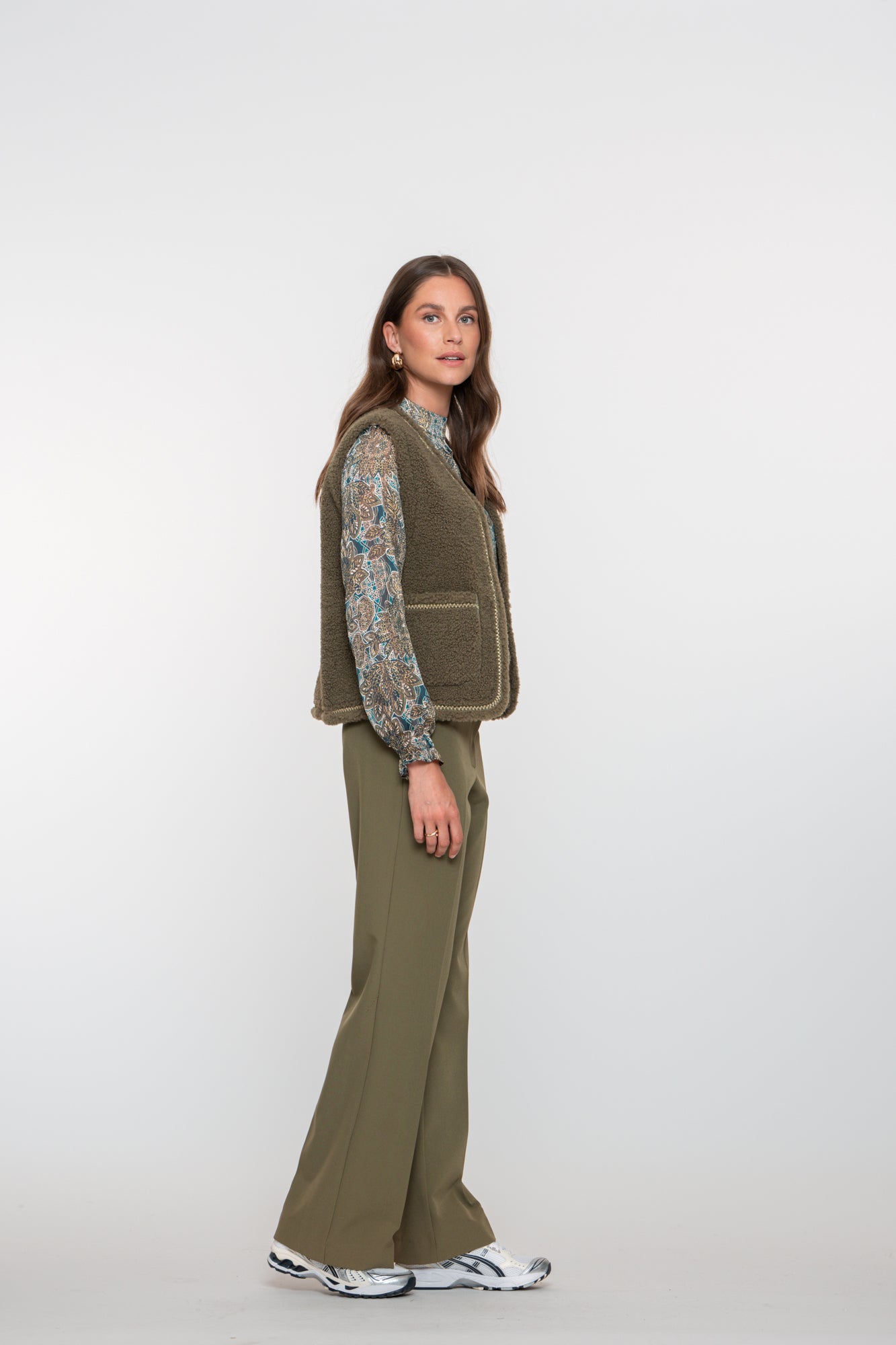 Geisha dames wijde pantalon met hoge taille