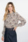 Geisha dames blouse met tile print en lurex