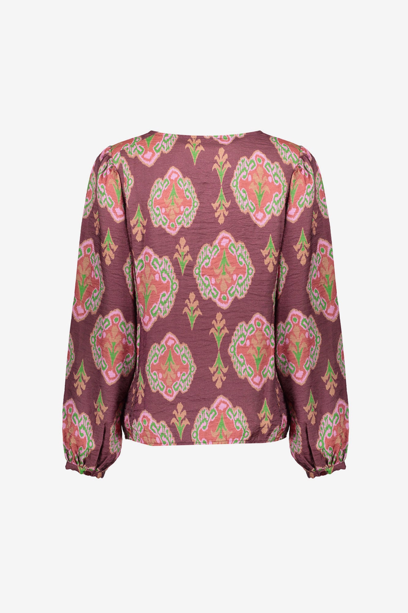 Geisha dames blouse met paisleyachtige print