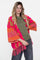 Geisha dames kleurrijke poncho met franjes