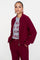 Geisha dames bomber jacket met rits en honeycomb structuur