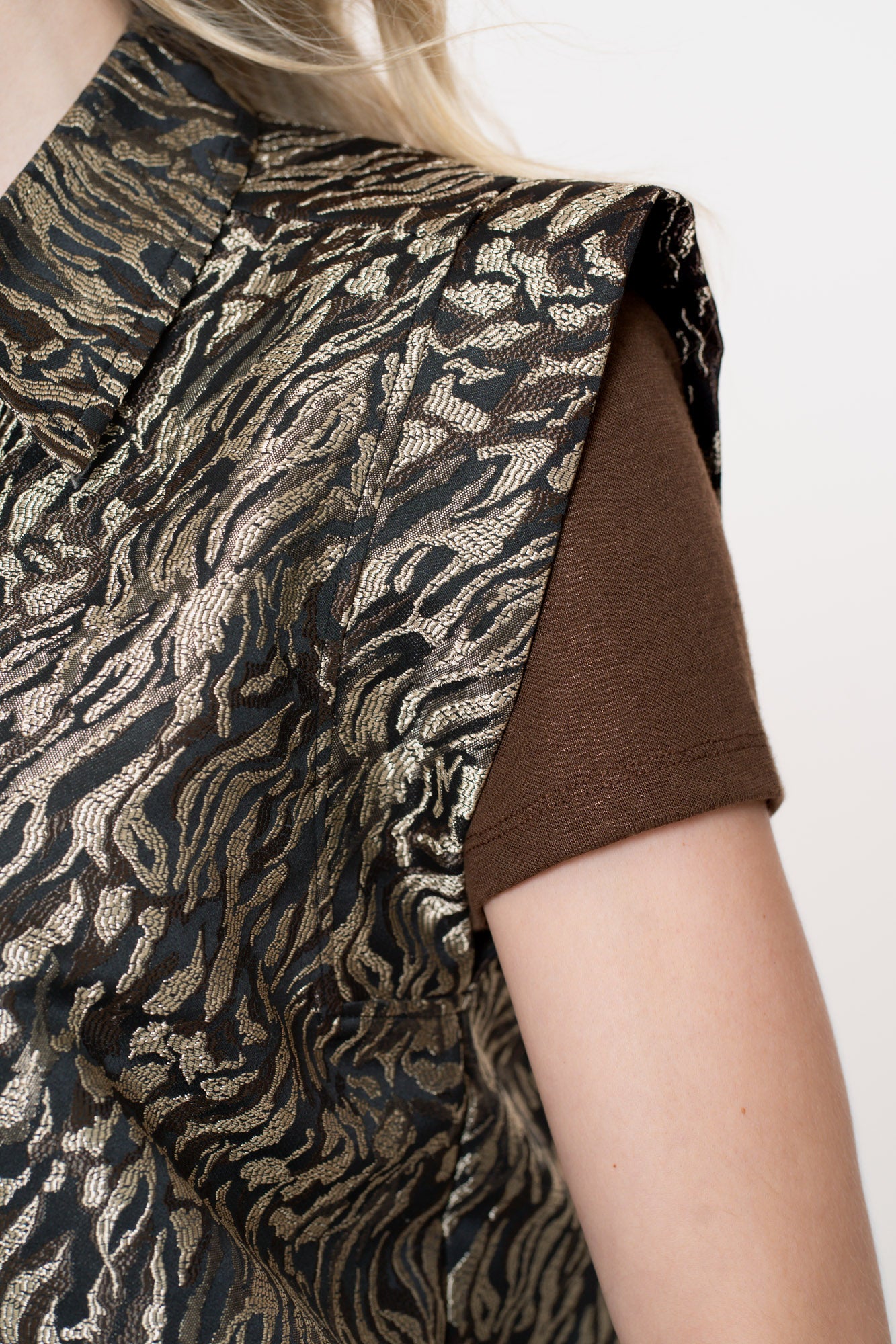 Geisha dames gilet met zebraprint