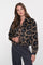 Geisha dames kort jasje met animal print en klassieke kraag