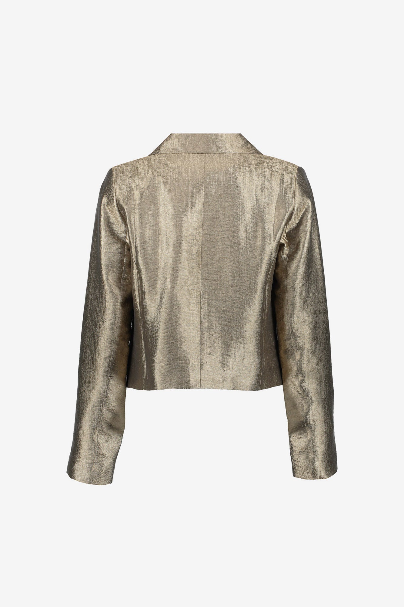 Geisha dames gouden korte blazer met reverskraag
