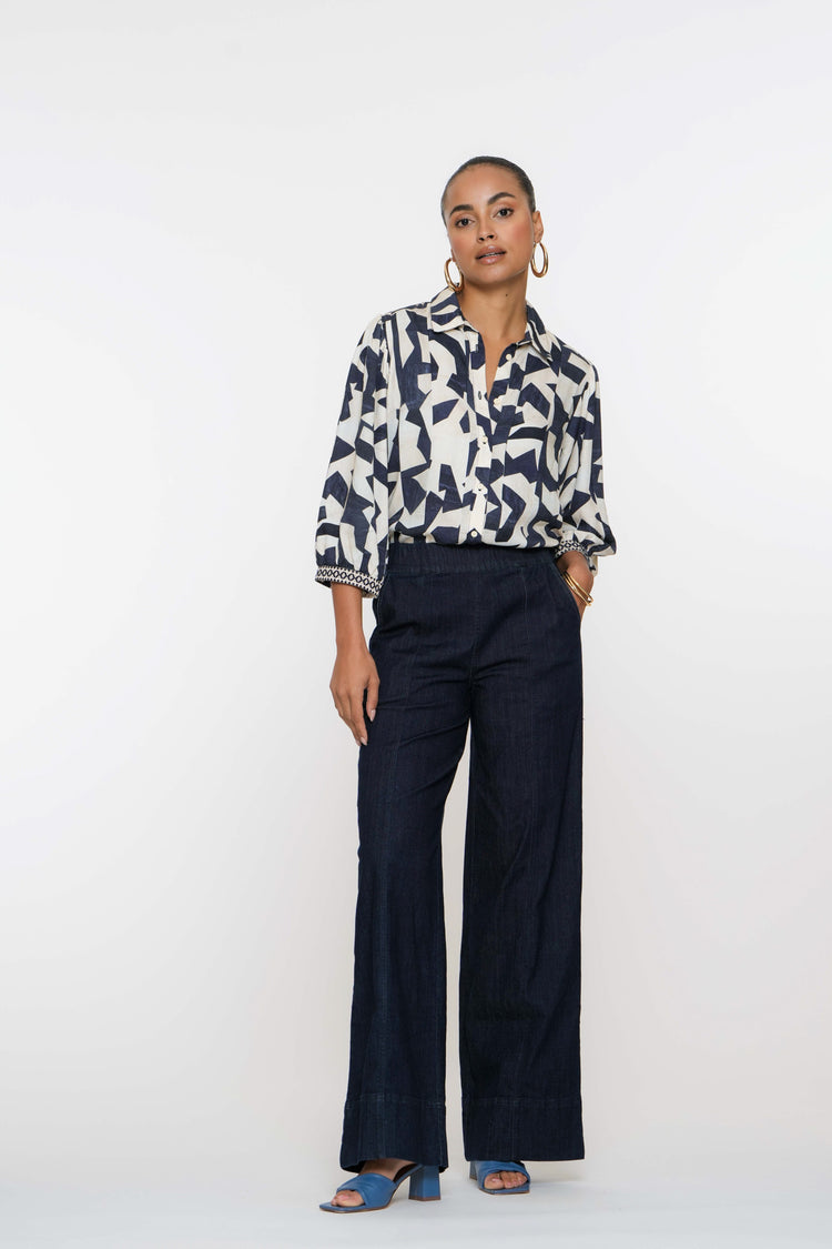 Geisha Fashion dames losvallende broek