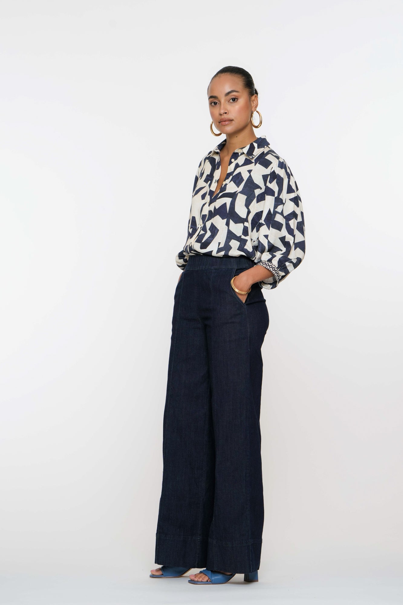 Geisha Fashion dames losvallende broek