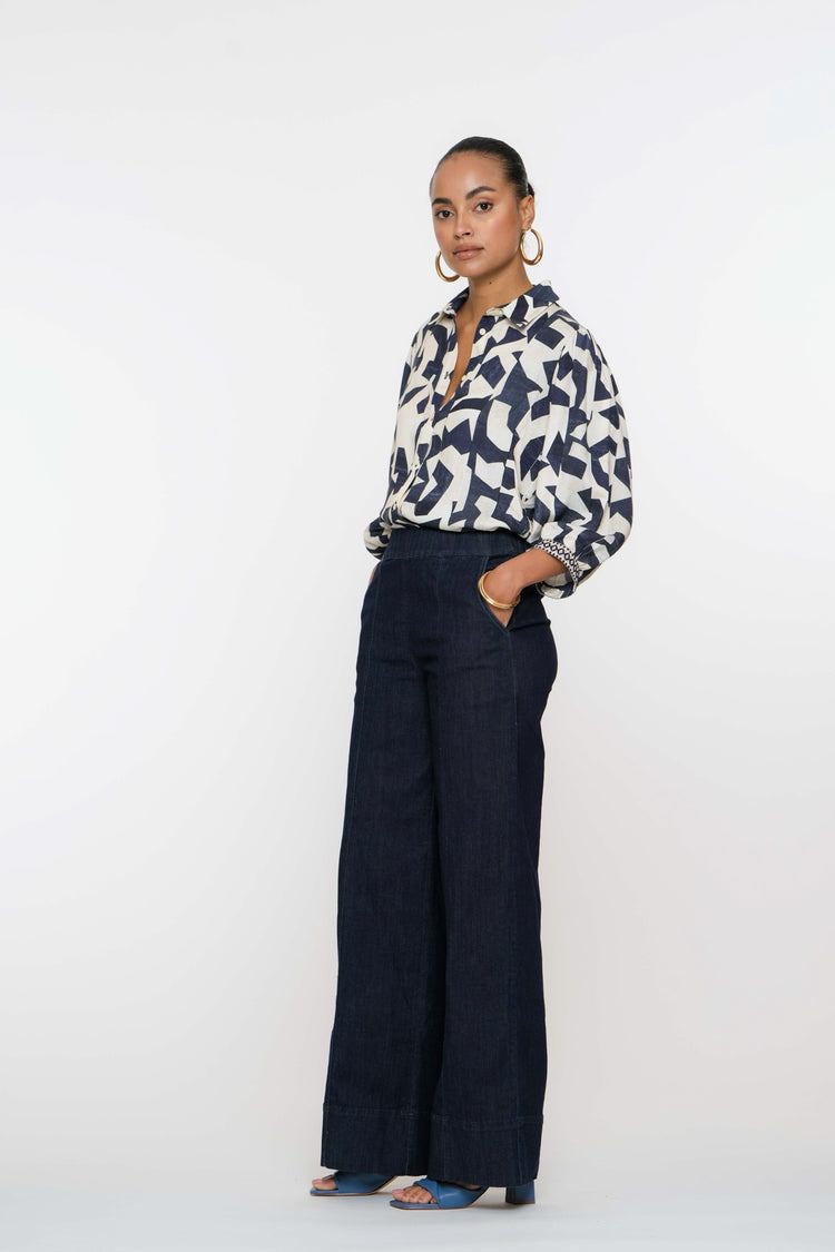 Geisha Fashion dames losvallende broek