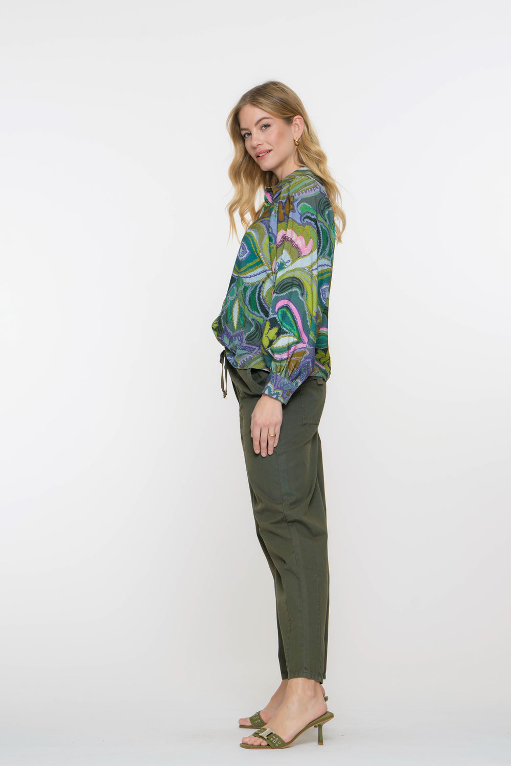 Geisha Fashion dames paperbag broek