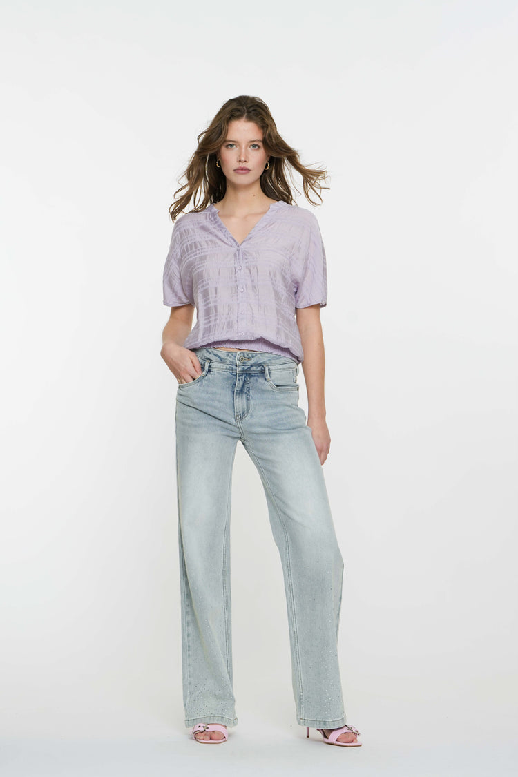 Geisha Fashion dames jeans met strass steentjes