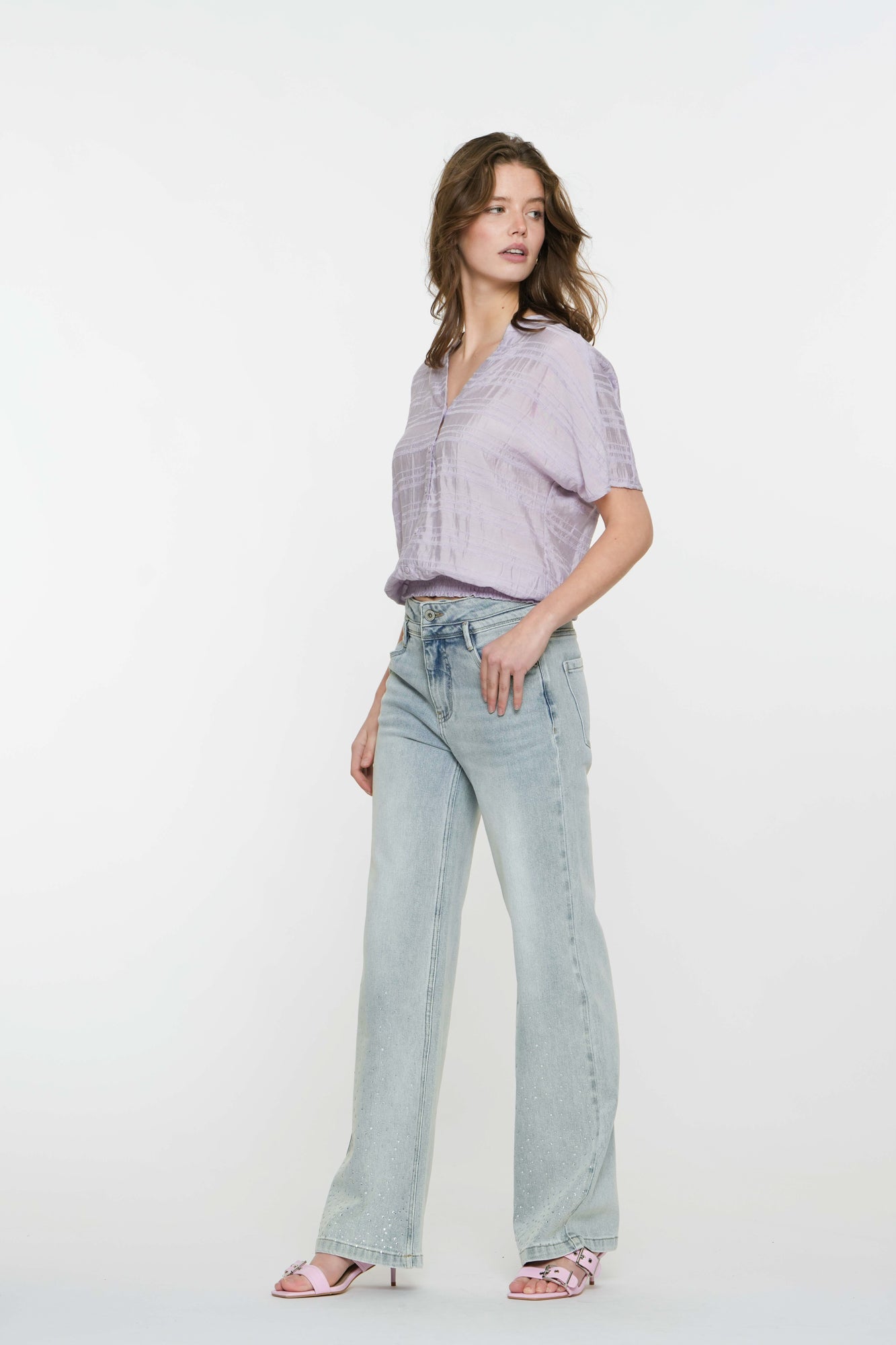 Geisha Fashion dames jeans met strass steentjes