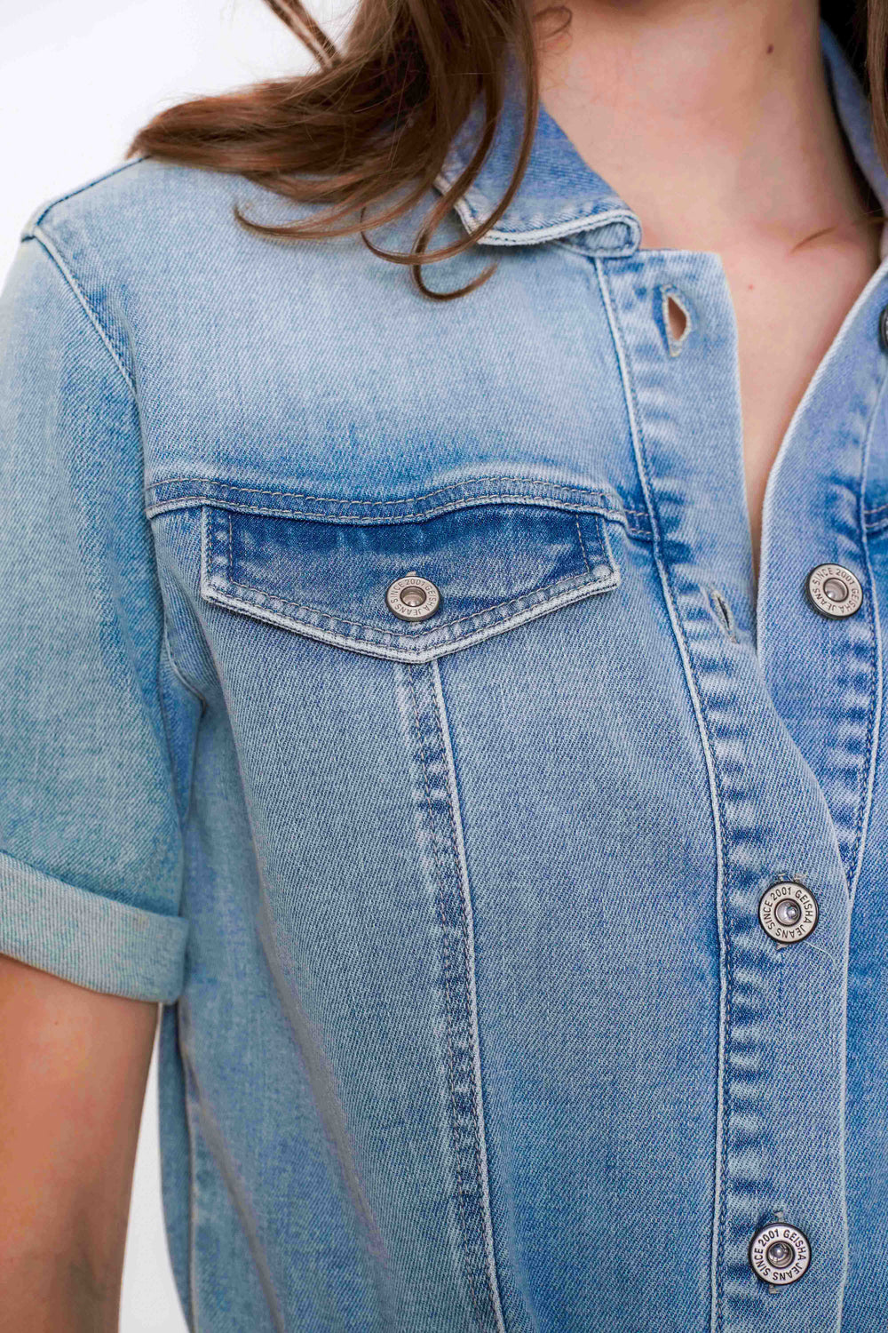 Geisha Fashion dames denim jumpsuit