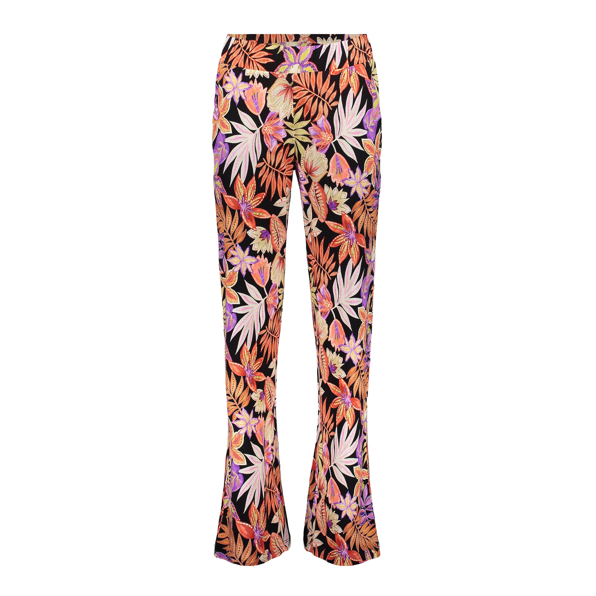 Geisha Fashion dames jersey broek met print