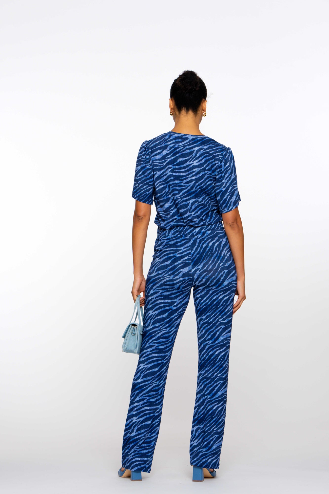 Geisha Fashion dames jersey broek met print