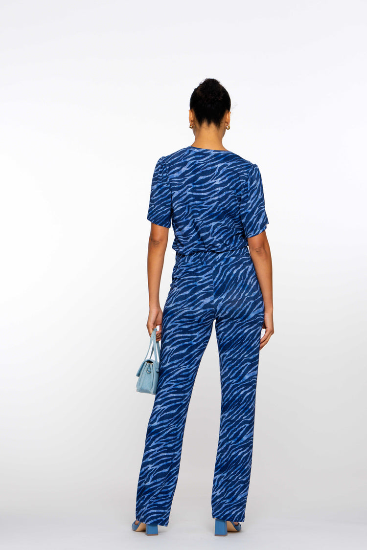 Geisha Fashion dames jersey broek met print