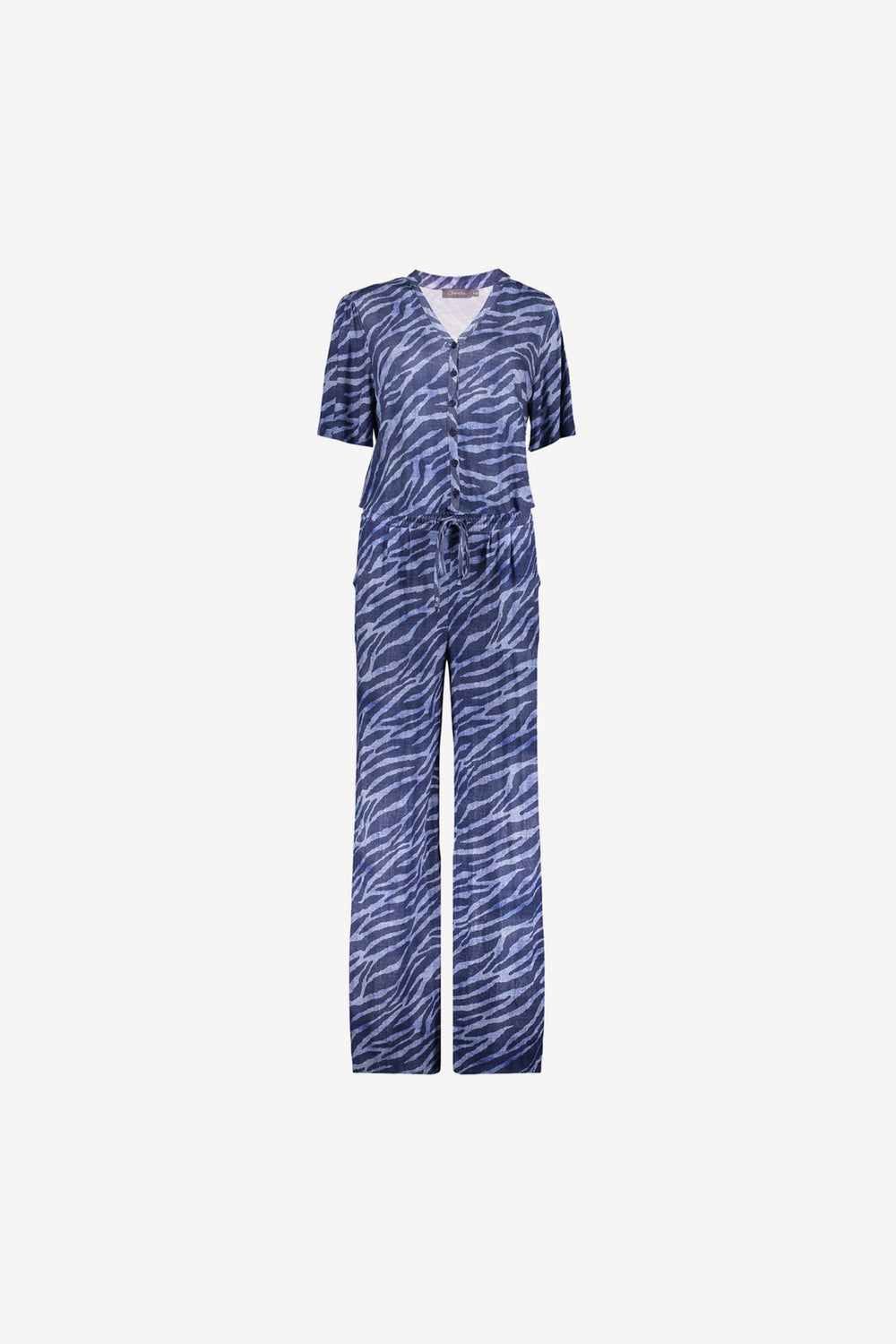 Geisha Fashion dames jumpsuit rechte broekspijp met print