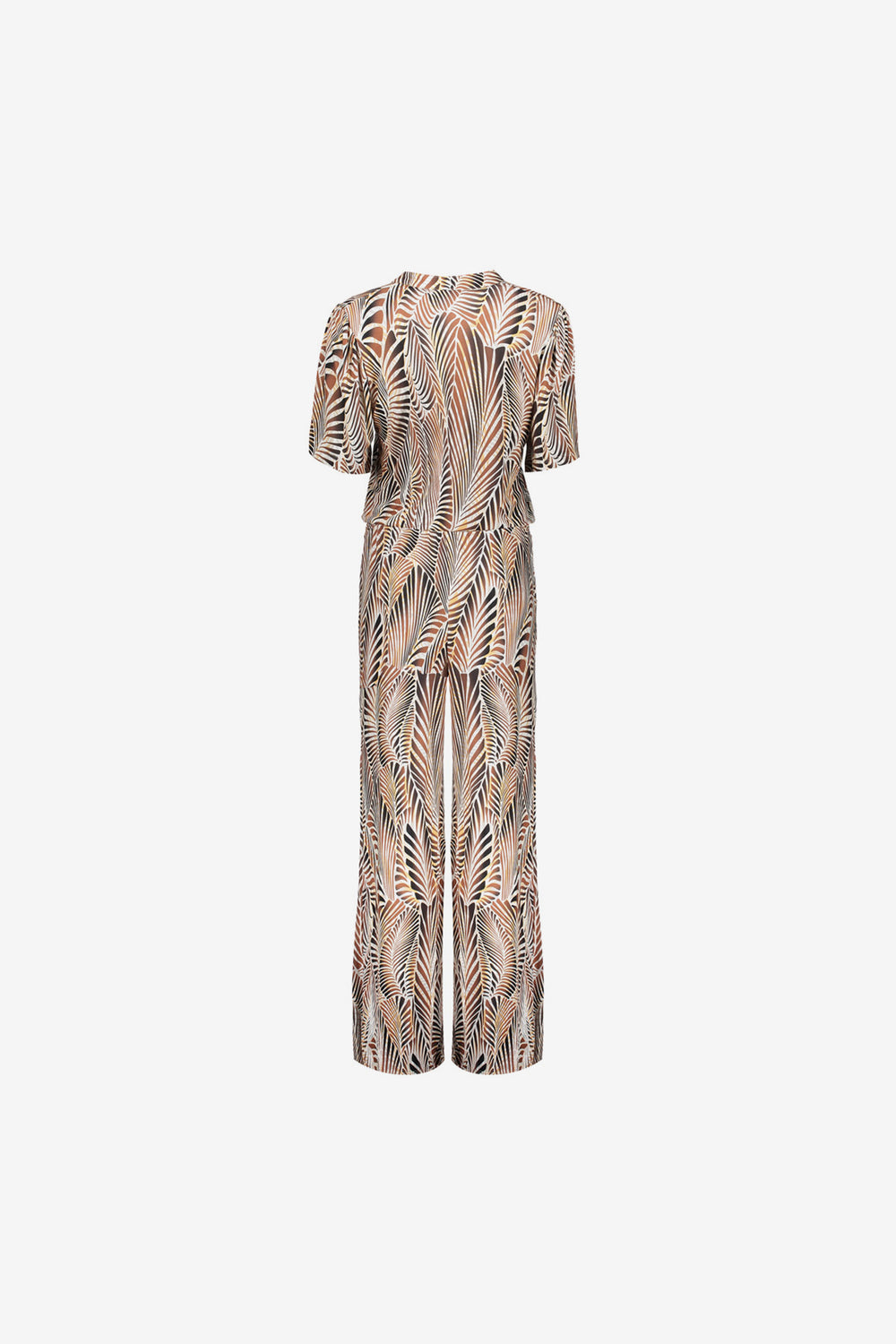 Geisha Fashion dames jumpsuit met rechte pijpen en print