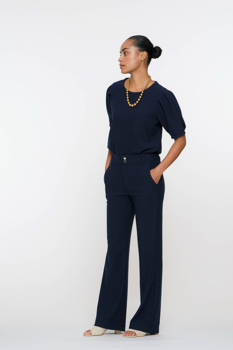 Geisha Fashion dames comfortabele broek honingraat