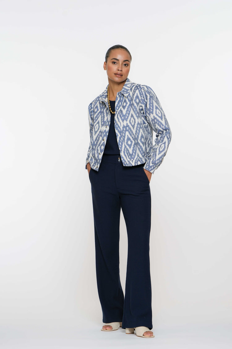 Geisha Fashion dames comfortabele broek honingraat
