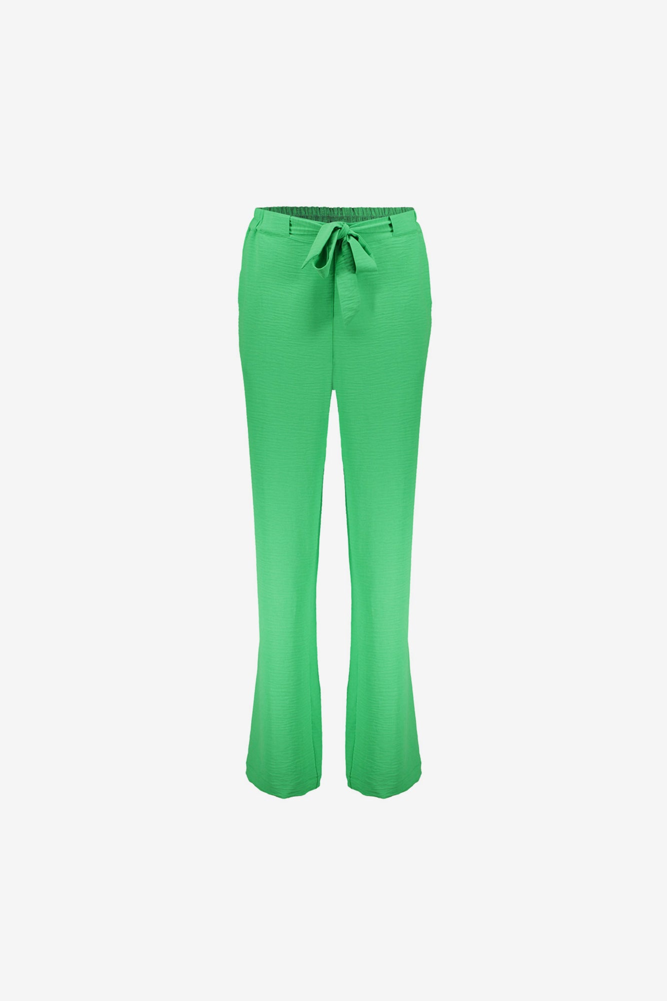 Geisha Fashion dames crinkle broek met stoffen ceintuur