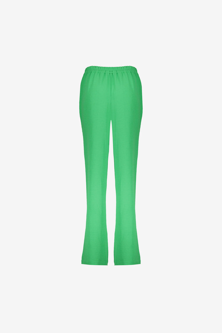 Geisha Fashion dames crinkle broek met stoffen ceintuur