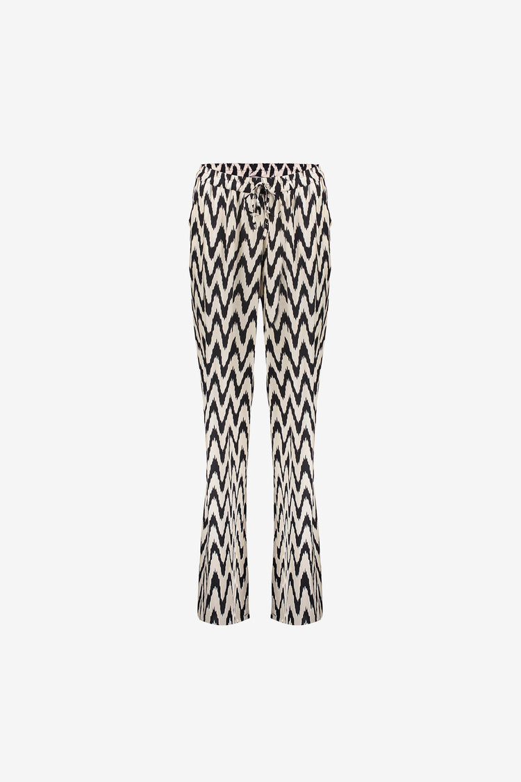 Geisha Fashion damesbroek met zigzagprint