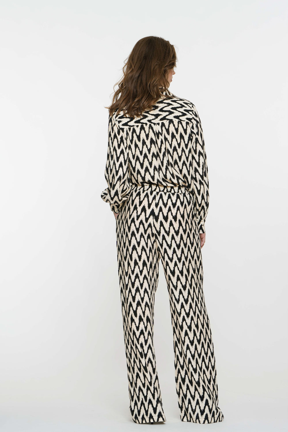 Geisha Fashion damesbroek met zigzagprint