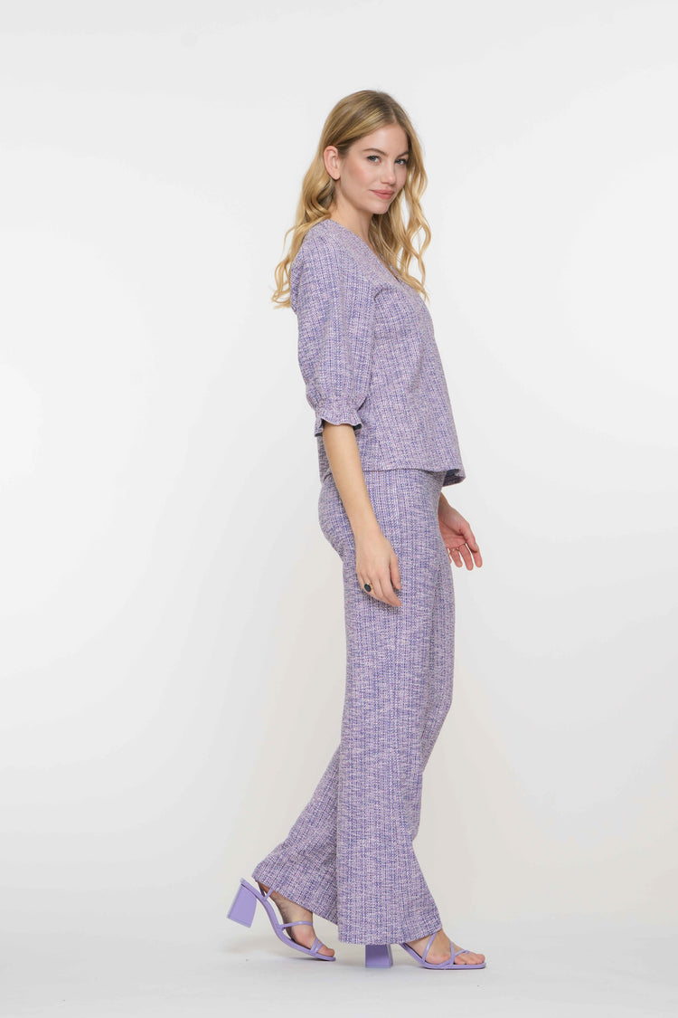 Geisha Fashion dames tweed melange broek