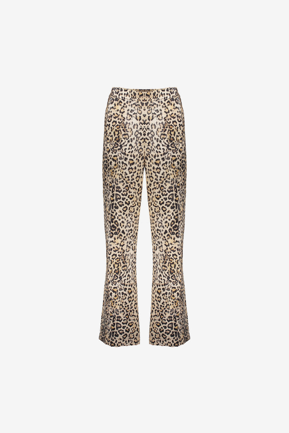 Geisha Fashion dames straight fit broek met panterprint