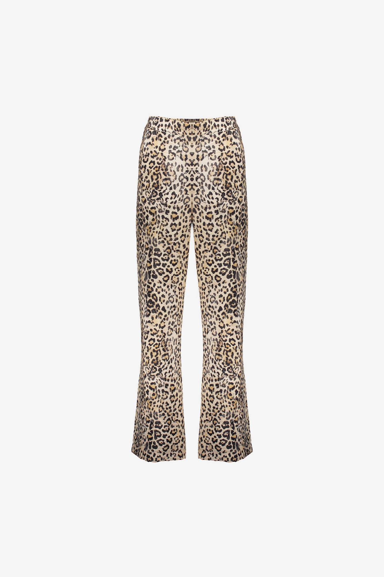 Geisha Fashion dames straight fit broek met panterprint