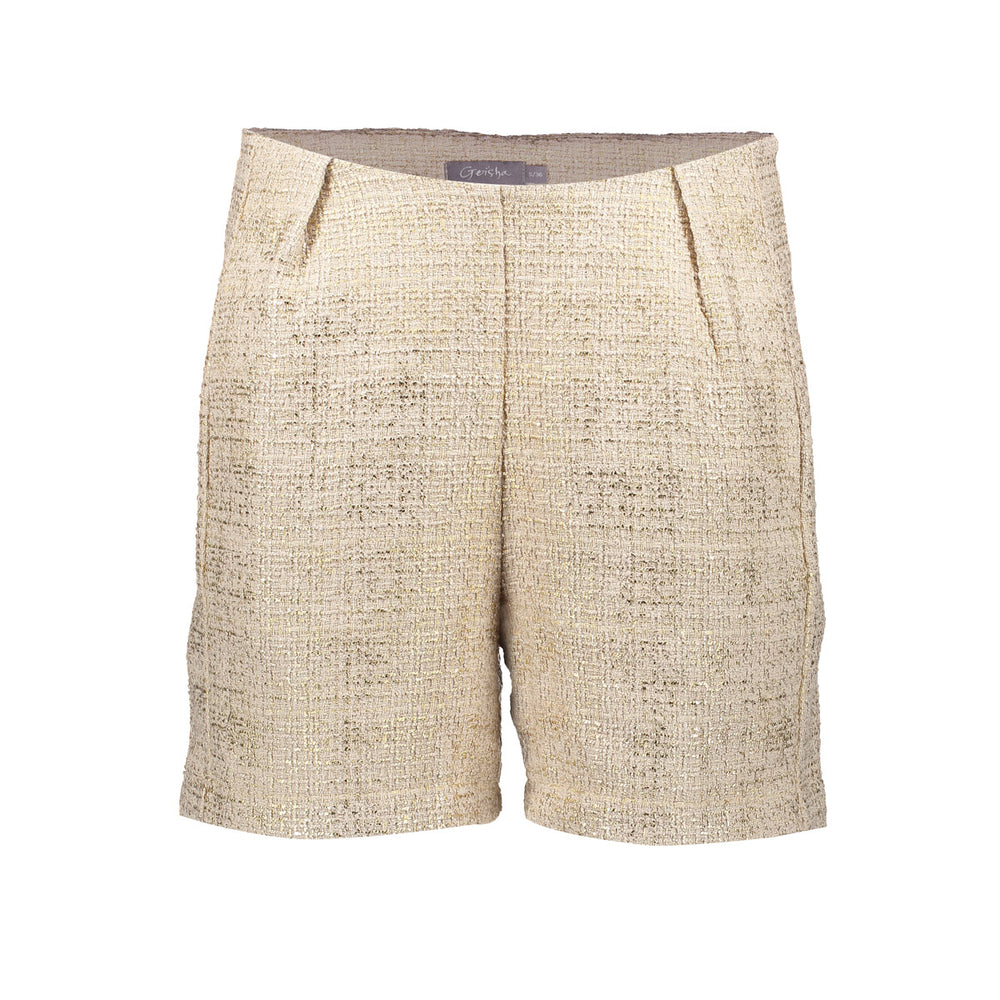 Geisha Fashion dames lurex tweed shorts