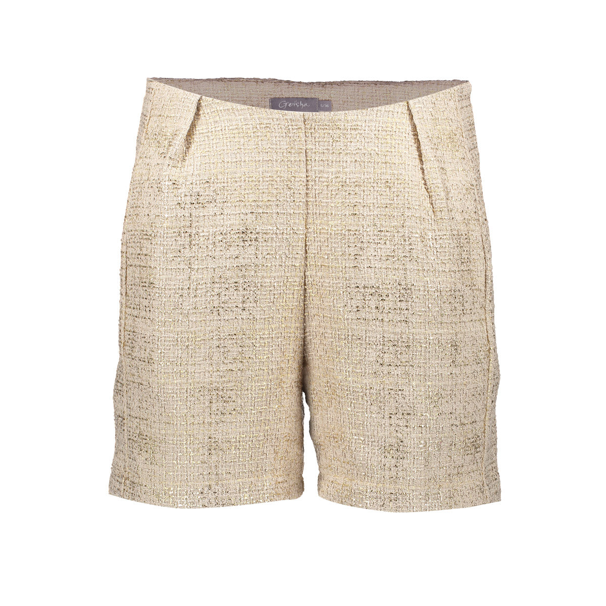 Geisha Fashion dames lurex tweed shorts
