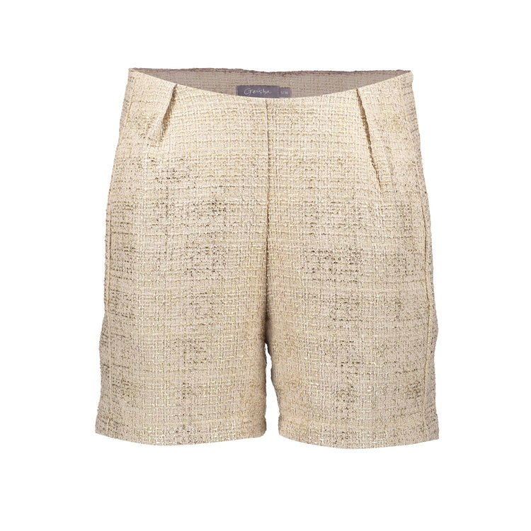 Geisha Fashion dames lurex tweed shorts