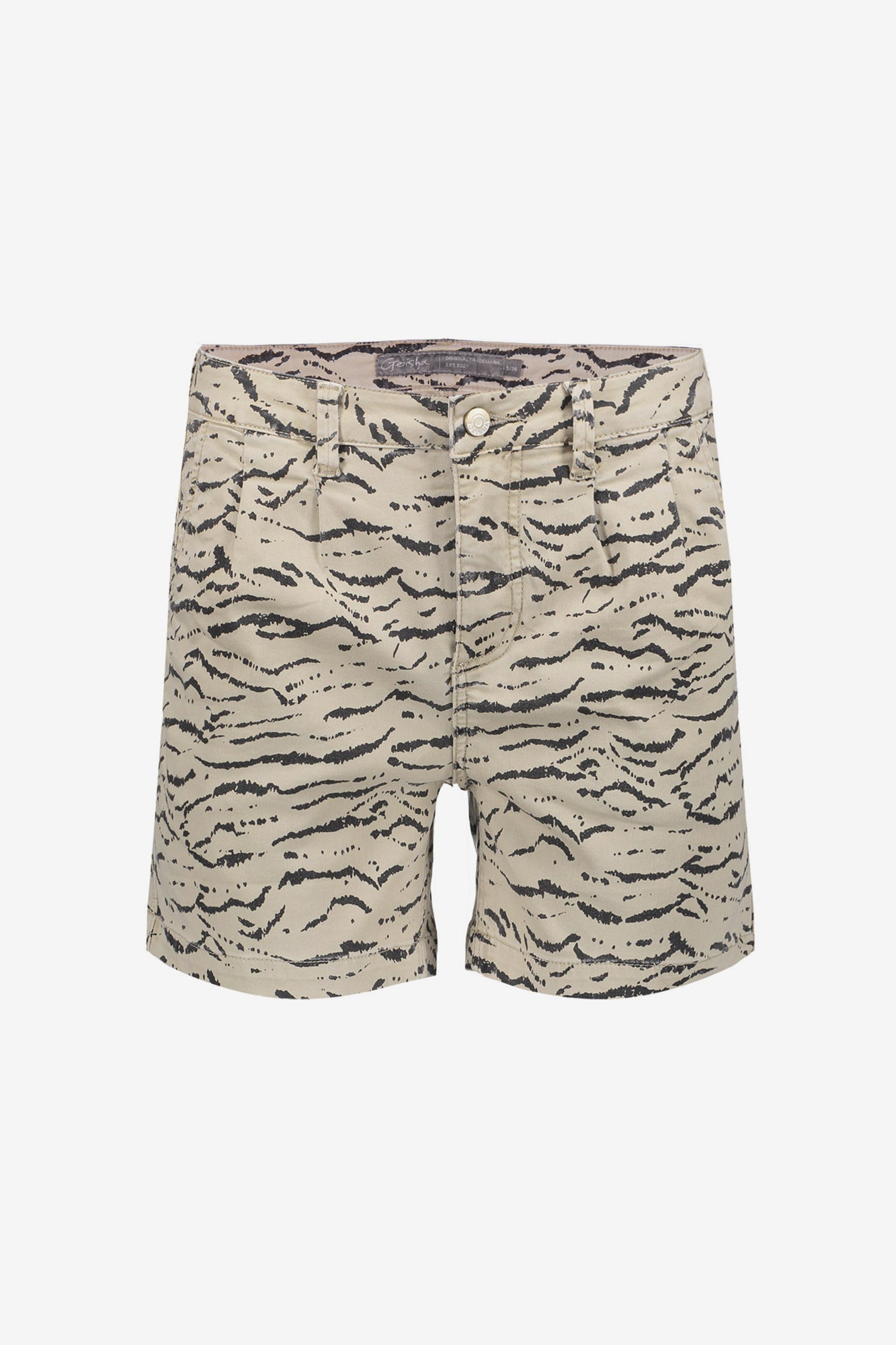 Geisha Fashion dames short met zebraprint