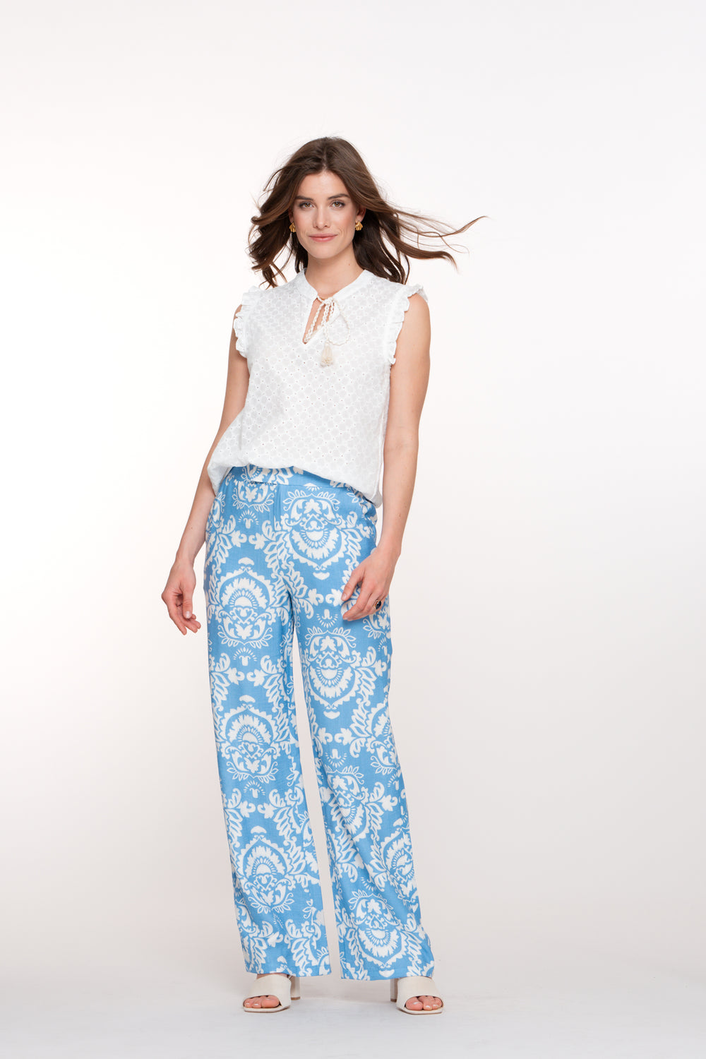 Geisha dames pantalon met sierlijke Paisley print