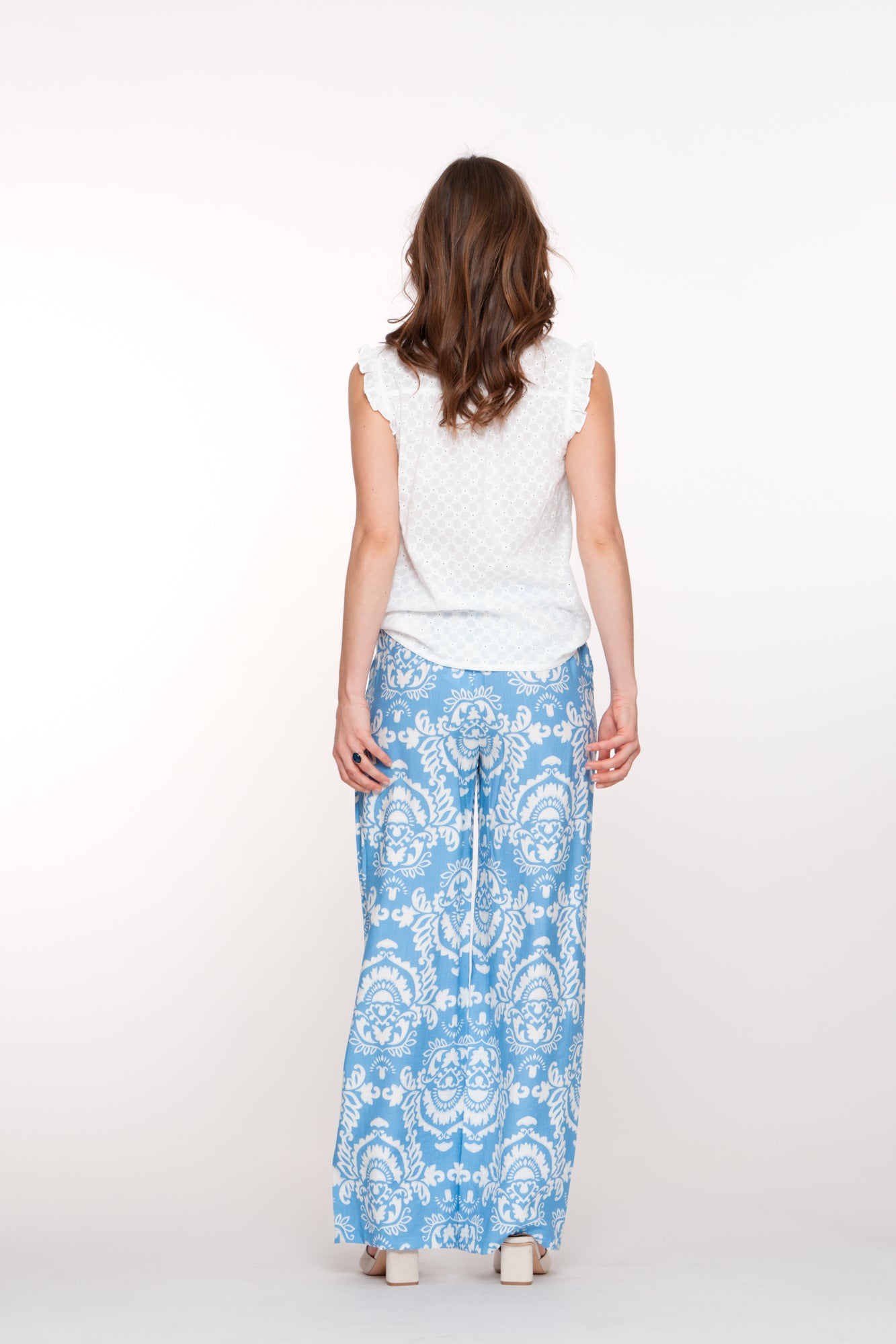 Geisha dames pantalon met sierlijke Paisley print
