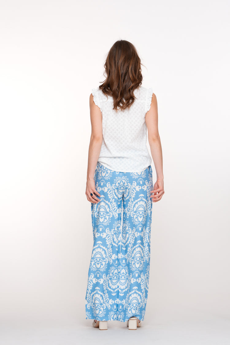 Geisha dames pantalon met sierlijke Paisley print