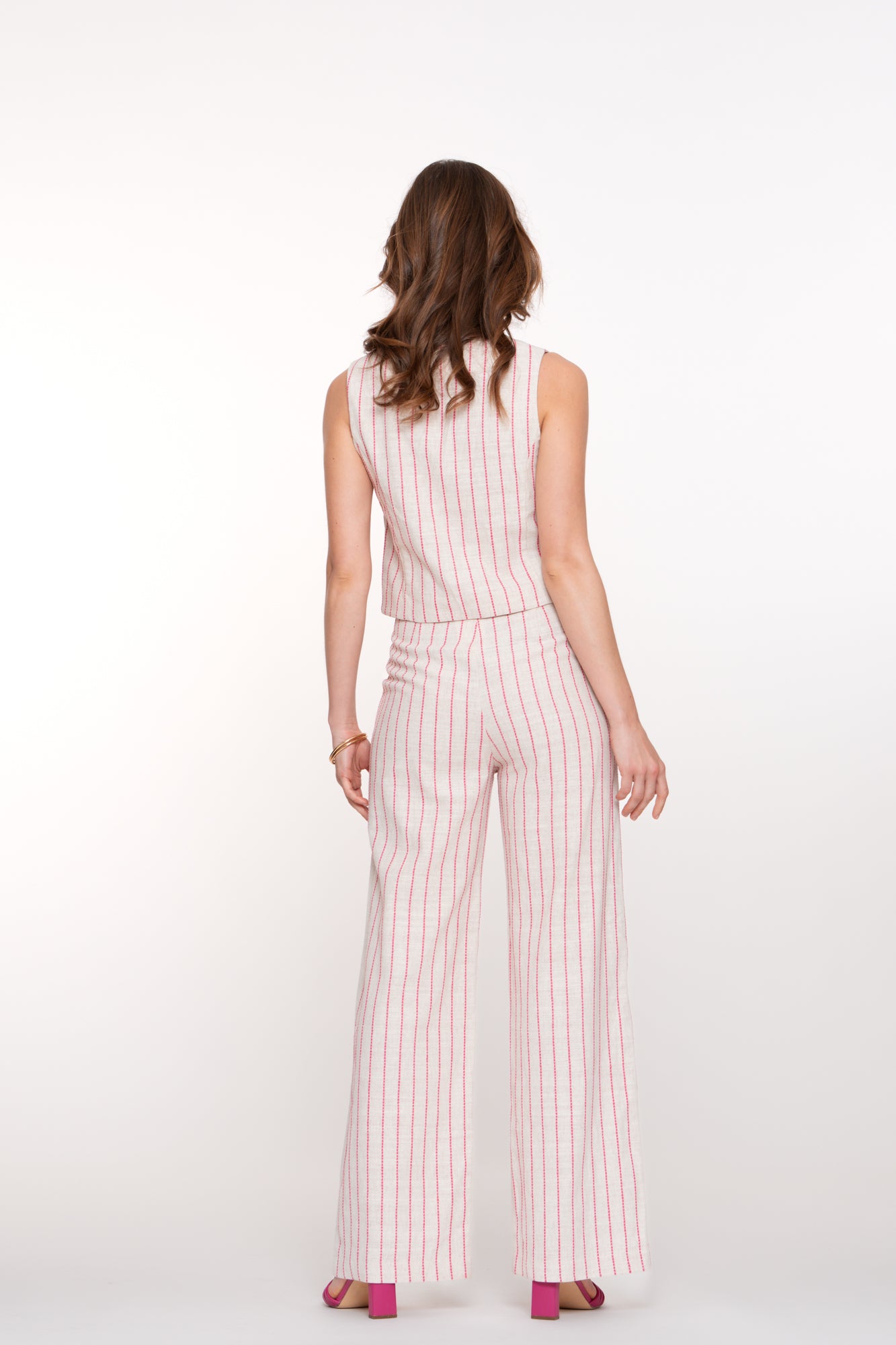 Geisha dames pantalon met speels streep dessin