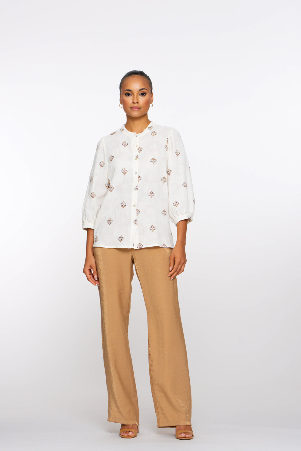 Geisha Fashion damesbroek met glans