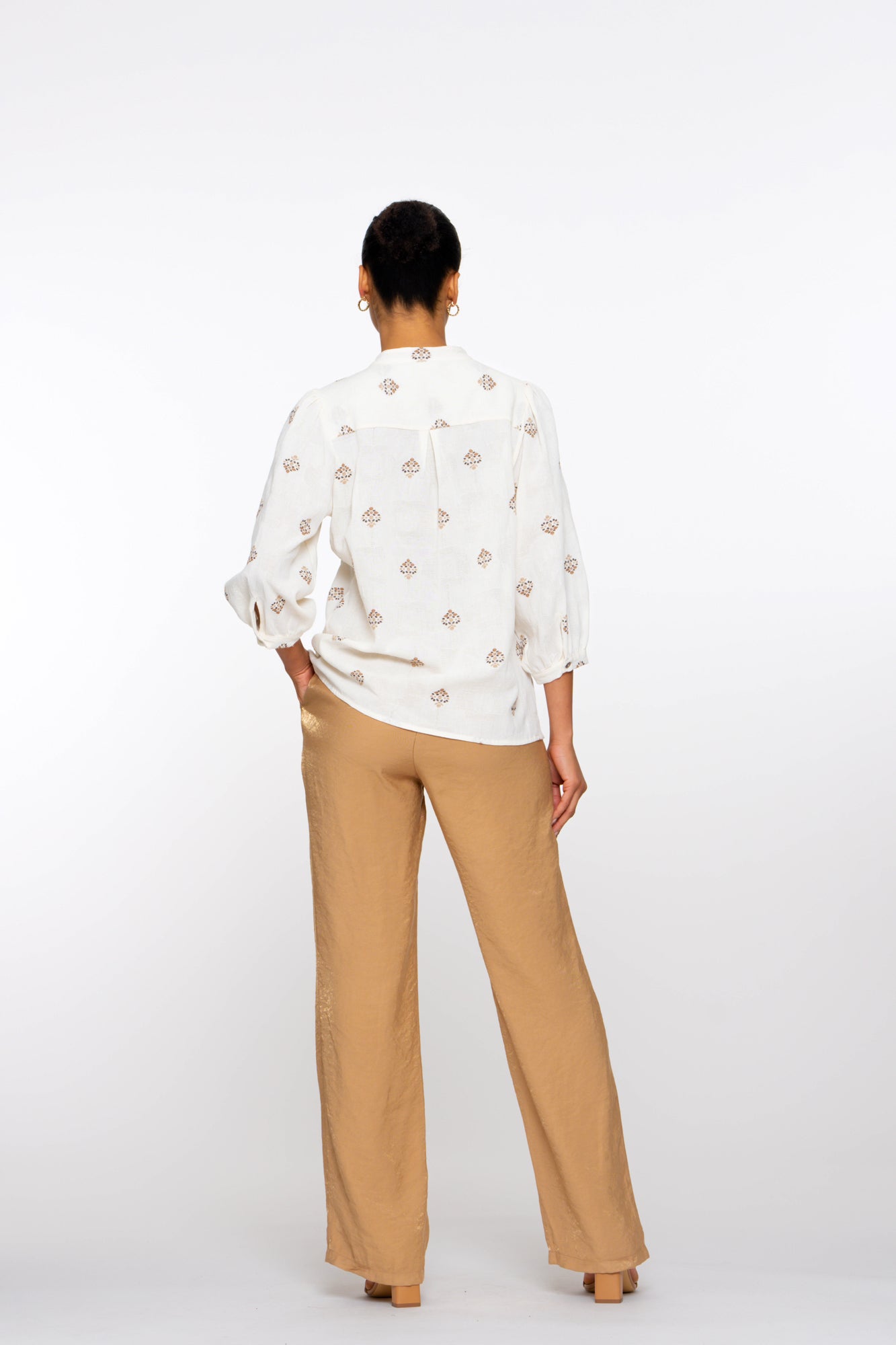 Geisha Fashion damesbroek met glans
