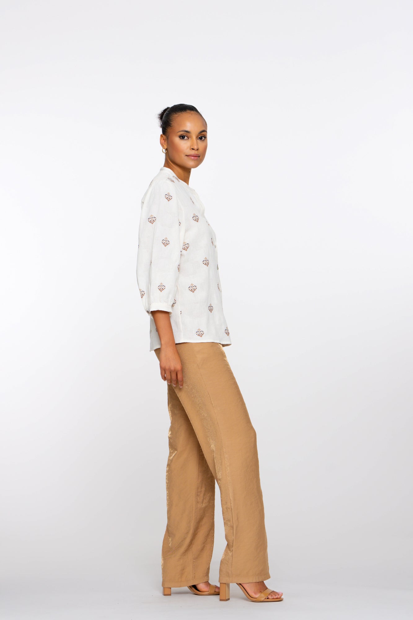 Geisha Fashion damesbroek met glans