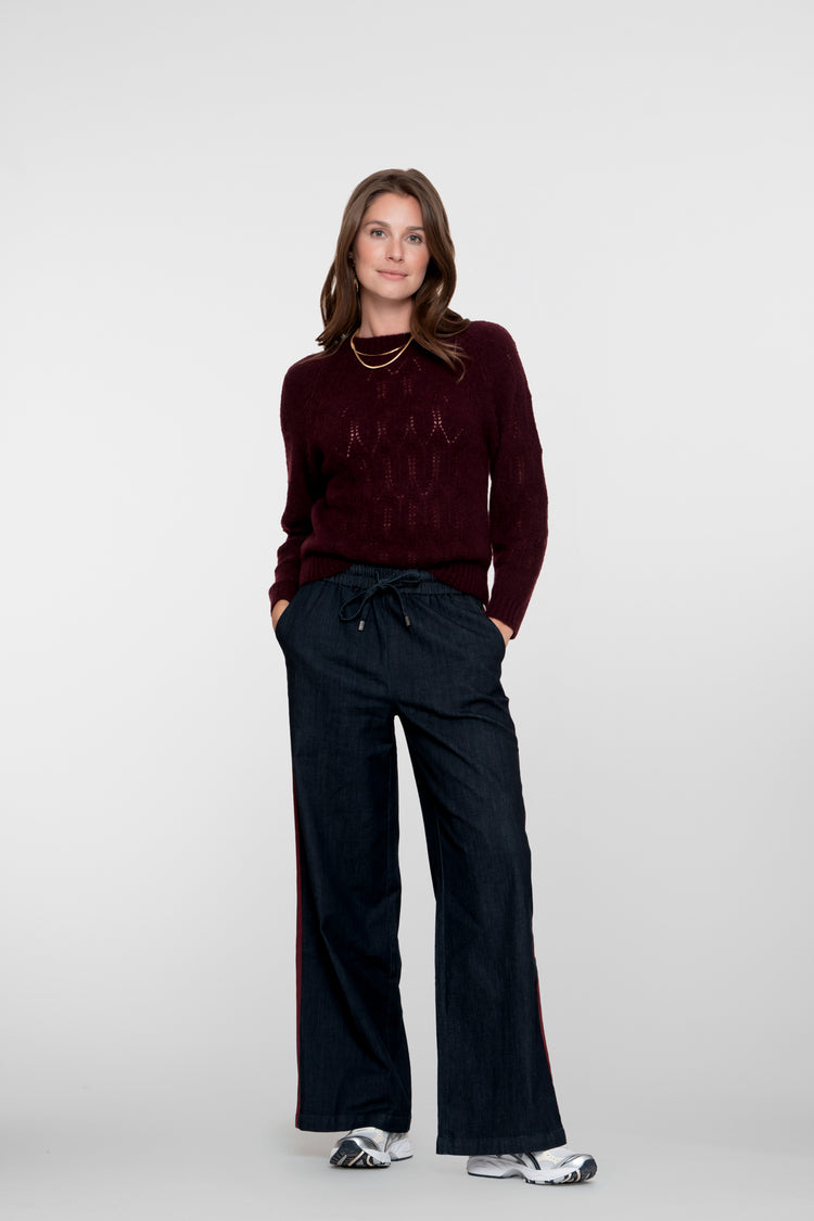 Geisha dames sporty jeans met verticale bies