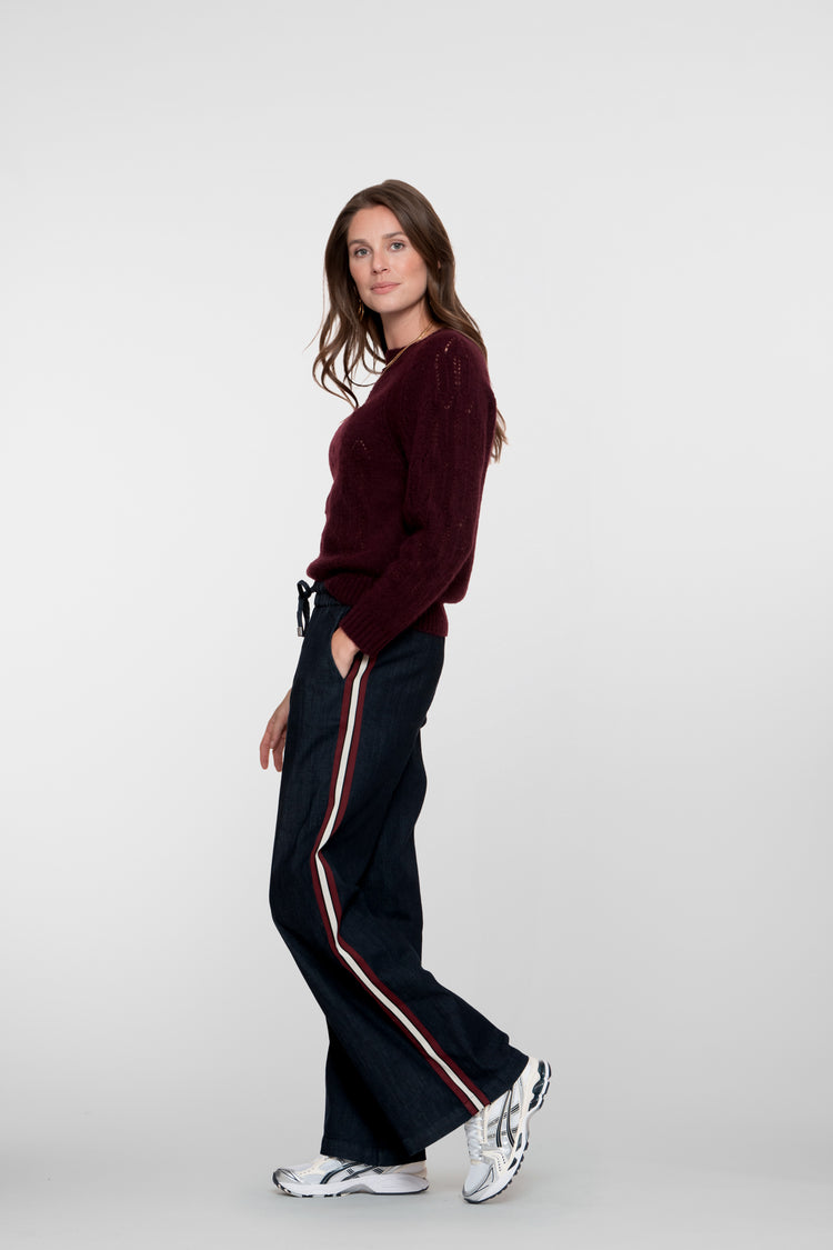 Geisha dames sporty jeans met verticale bies