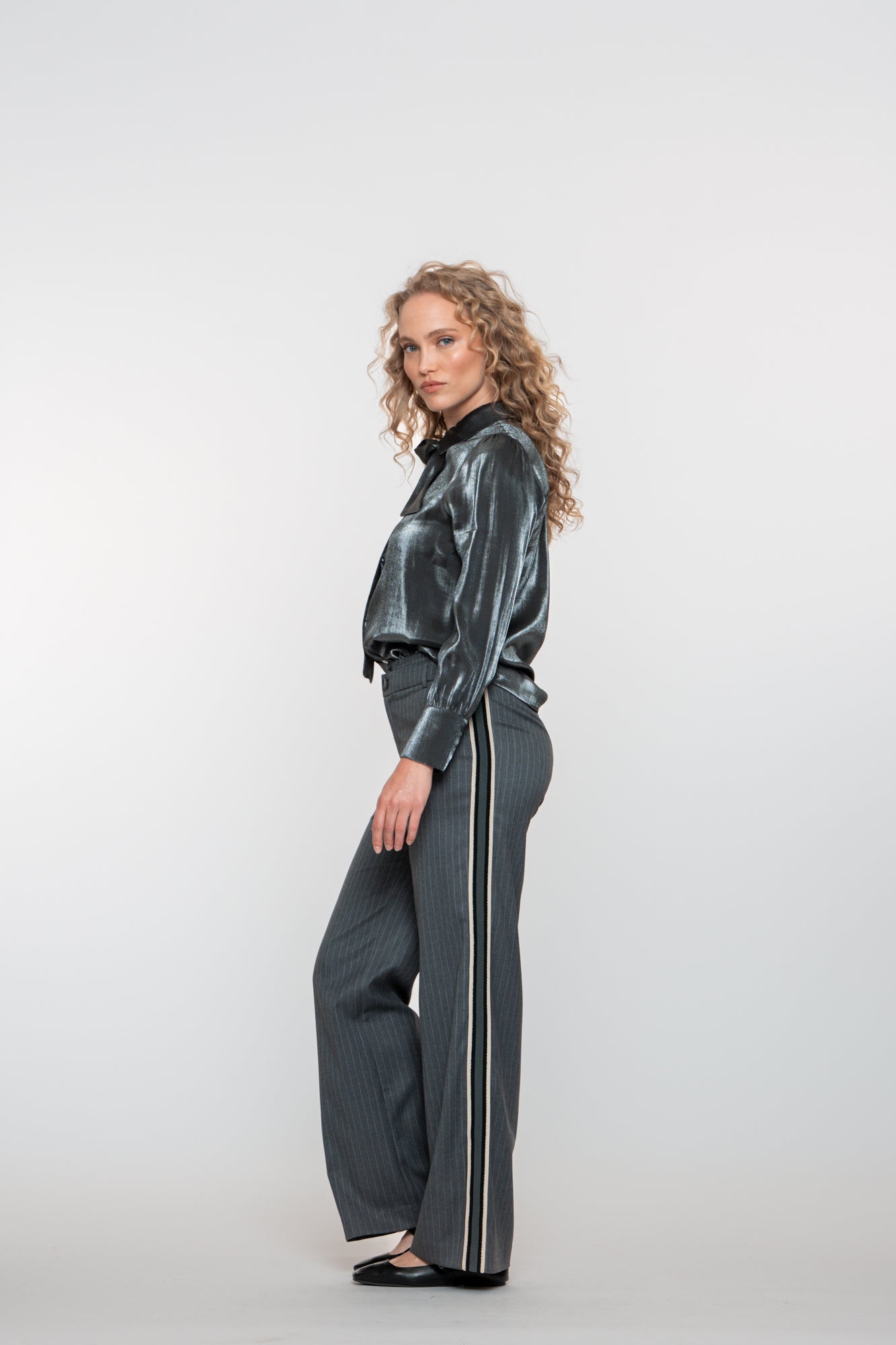 Geisha dames pantalon met bies