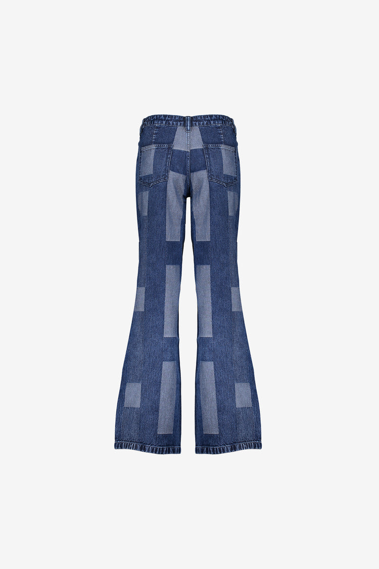 Geisha dames wide leg jeans met patchwork