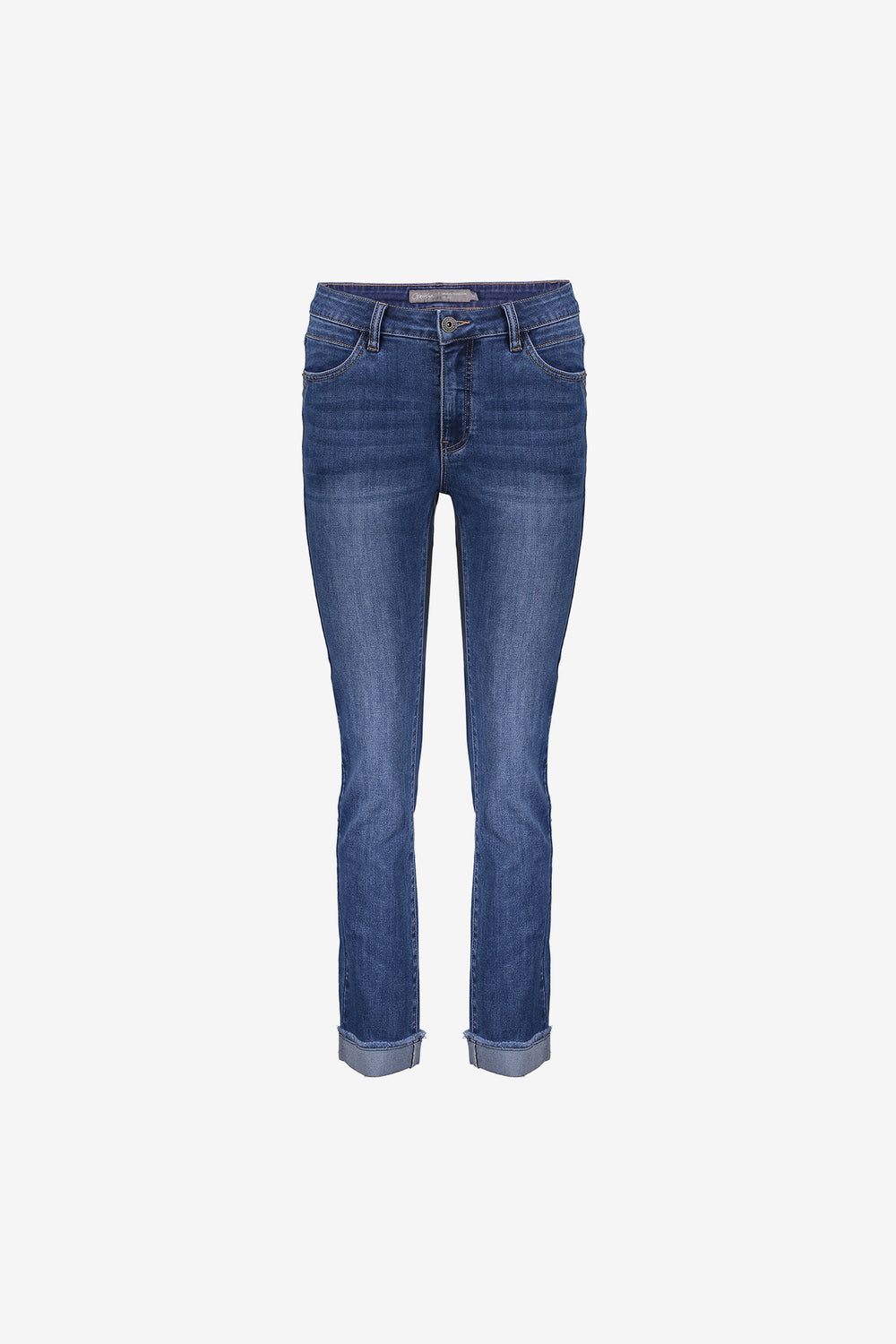 Geisha dames slim fit jeans met omgeslagen broekspijpen