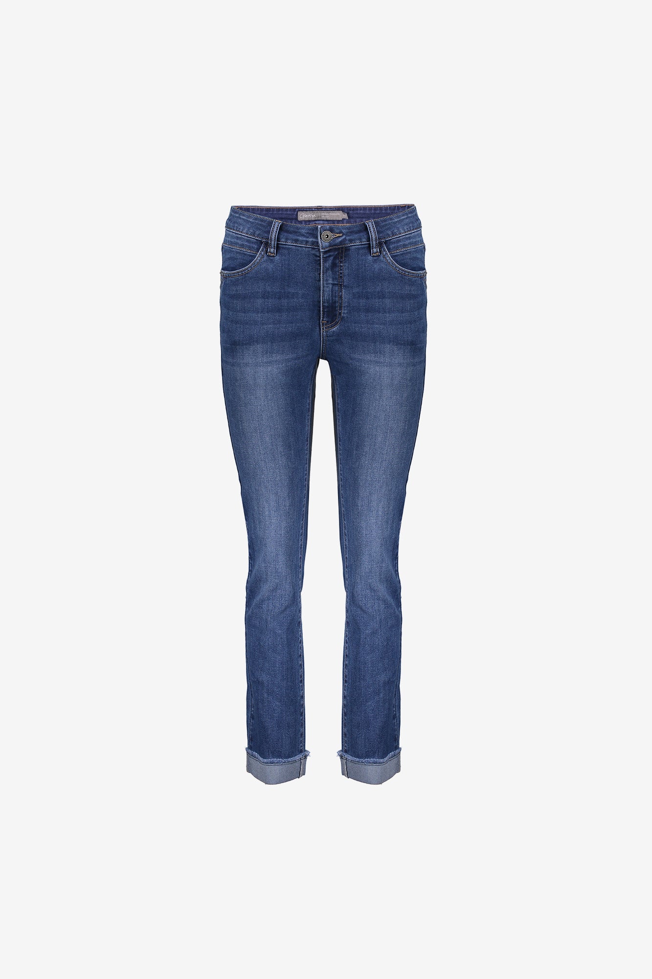 Geisha dames slim fit jeans met omgeslagen broekspijpen