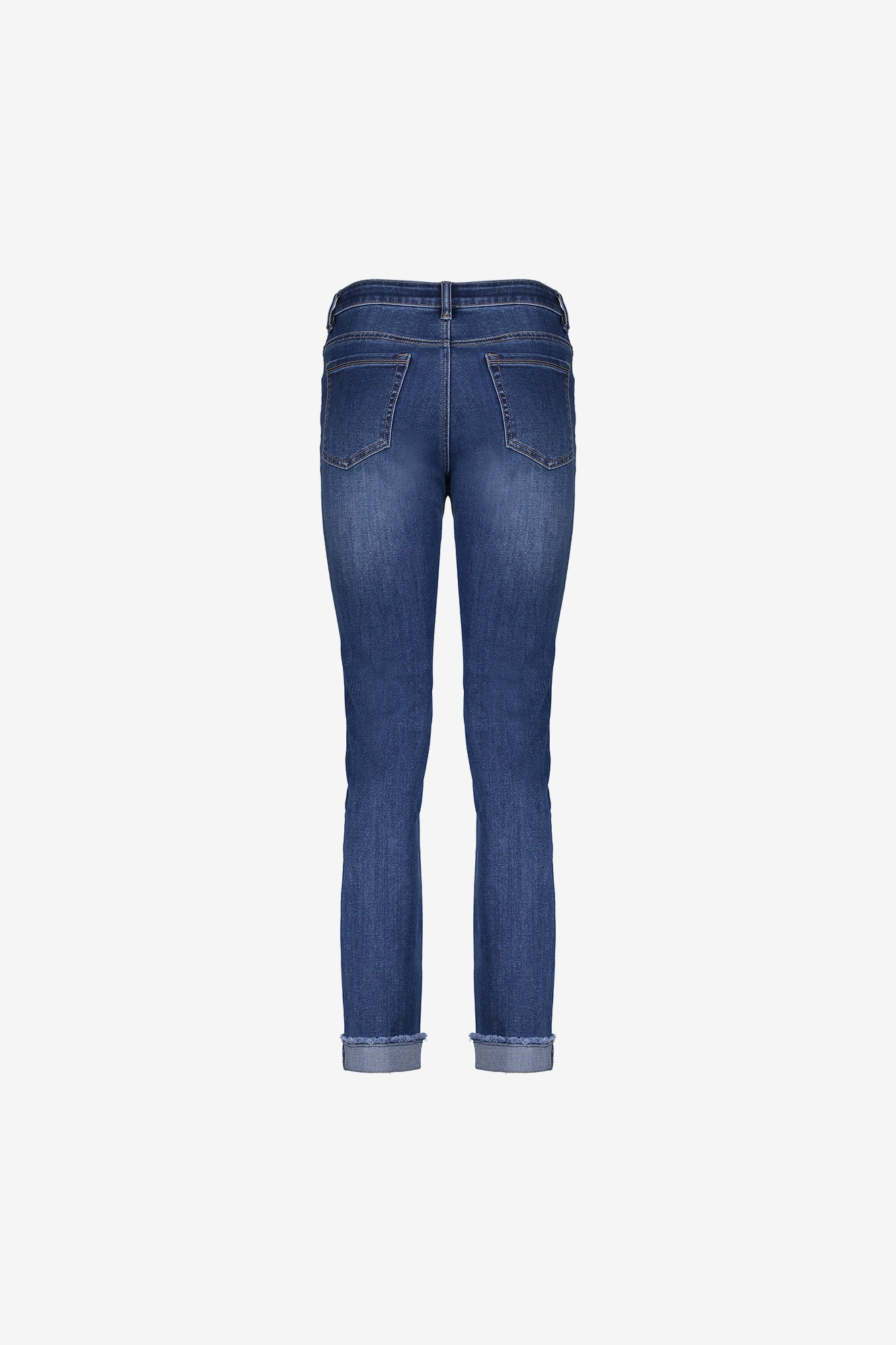 Geisha dames slim fit jeans met omgeslagen broekspijpen