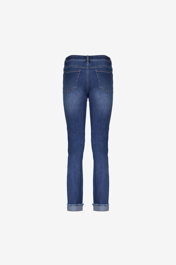 Geisha dames slim fit jeans met omgeslagen broekspijpen