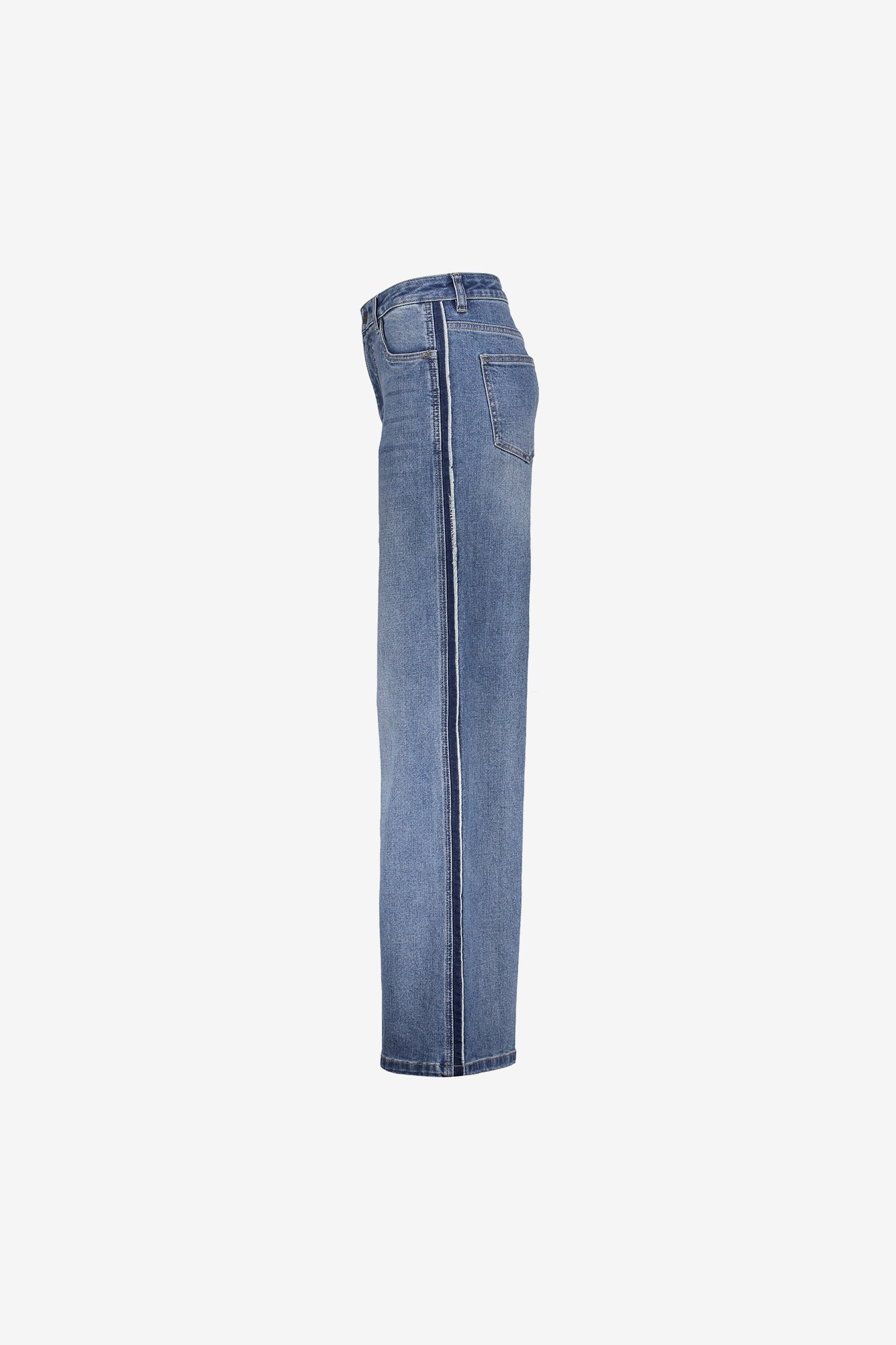 Geisha dames side stripe wide leg jeans