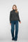 Geisha dames wide leg jeans met contrast stitching